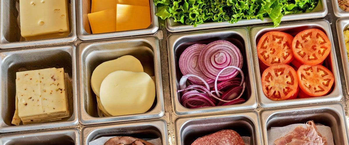 Overhead shot of deli